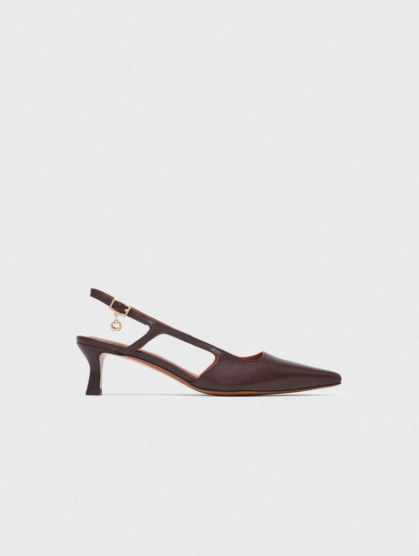 Leather slingbacks